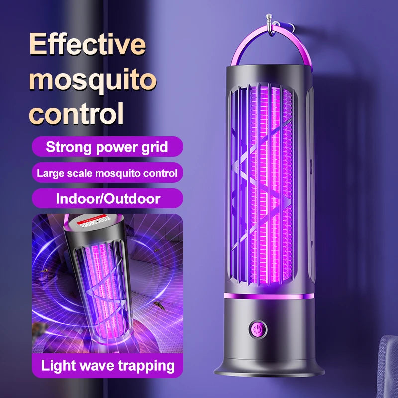 Household Electric Shock Mosquito Light Rechargeable Camping Light Night Light Outdoor Indoor Violet Light Repellent Mosquitoes