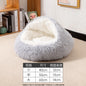Long Haired Fur Shell Nest Crystal Velvet Warm Thick Sleeping Bag Cat Sleeping Bag Autumn Winter Universal Cat Nest Dog Nest