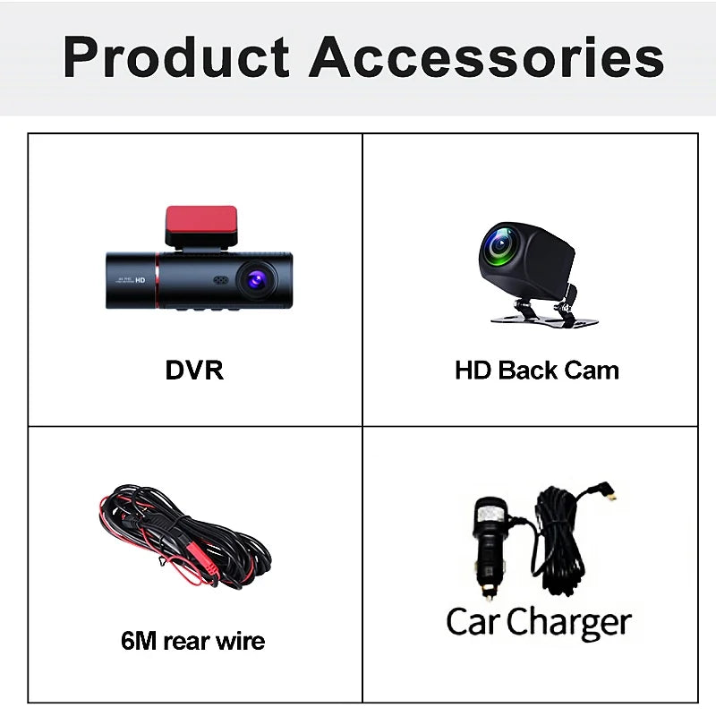 3 Channel Car DVR UHD 4K 3-Lens Inside Vehicle Dash Cam Three Way Camera DVRs Recorder Video Registrator GPS Dashcam Camcorder