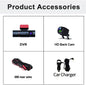 3 Channel Car DVR UHD 4K 3-Lens Inside Vehicle Dash Cam Three Way Camera DVRs Recorder Video Registrator GPS Dashcam Camcorder