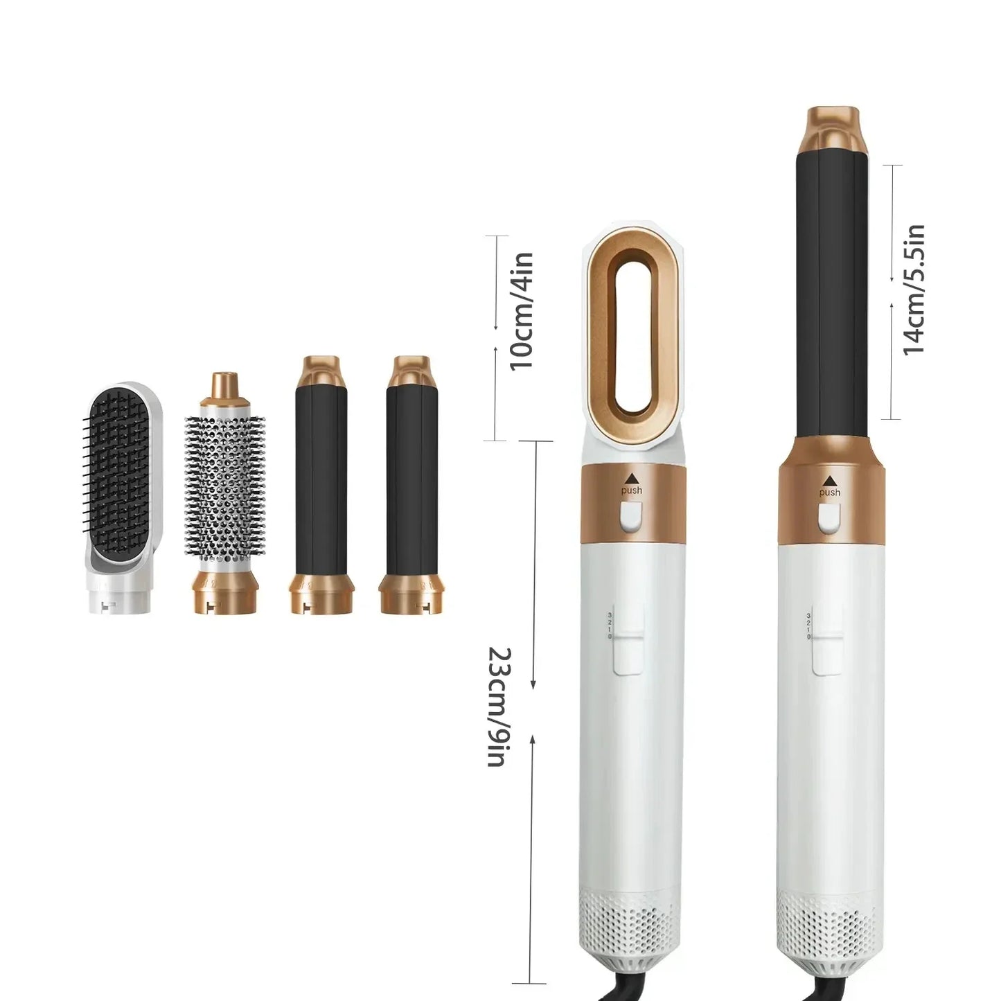 5 in 1 Hair Curler Hot Comb Set Professional Curling Iron Hair Straightener Styling Tool  Airwrap Hair Dryer Household