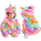 MICHLEY NEW Carnival Blue Dragon Baby Rompers Winter Costume Clothes Cartoon Jumpsuit Bodysuits Overall For Girl Boy Bebe 2-36M