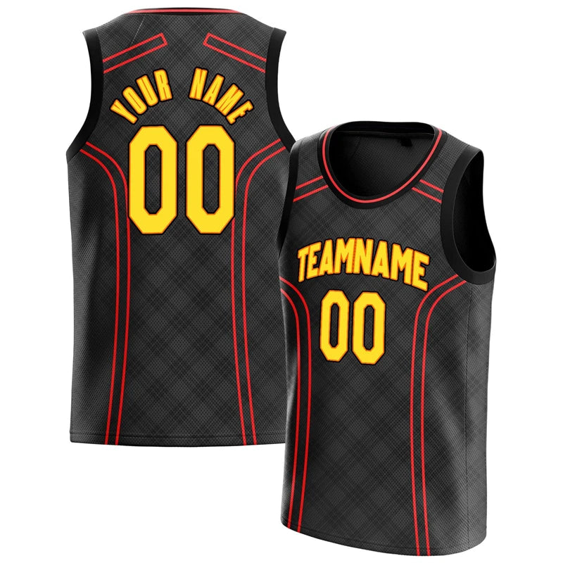 Fashion Black Basketball Tank Tops Summer Trend Custom Name Team Name Men Women Sports Vest Casual Oversized Team Uniforms Tops