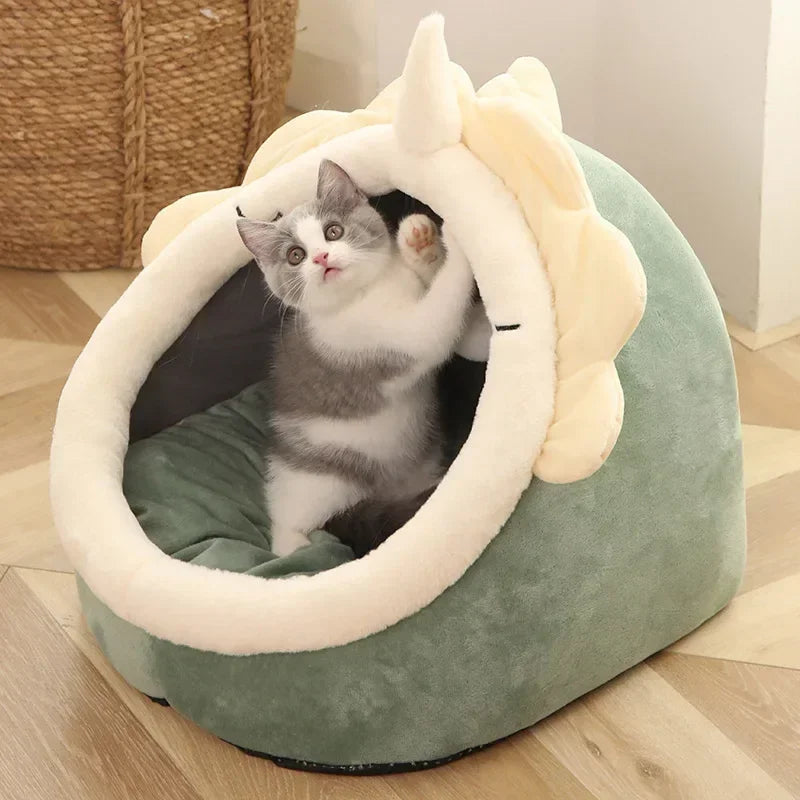 Super Cat Bed Warm Pet House Kitten Cave Cushion Pets House Warm Sleeping Dog Basket Tent Small Dog Mat Supplies Bed For Cats