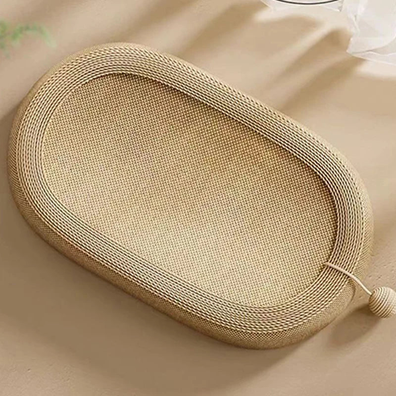 Cat Scratching Bed With Game BallLarge Oval Sisal BasinSofa ProtectorIndoor Cat Scratching BoardWear-resistant Pet Supplies