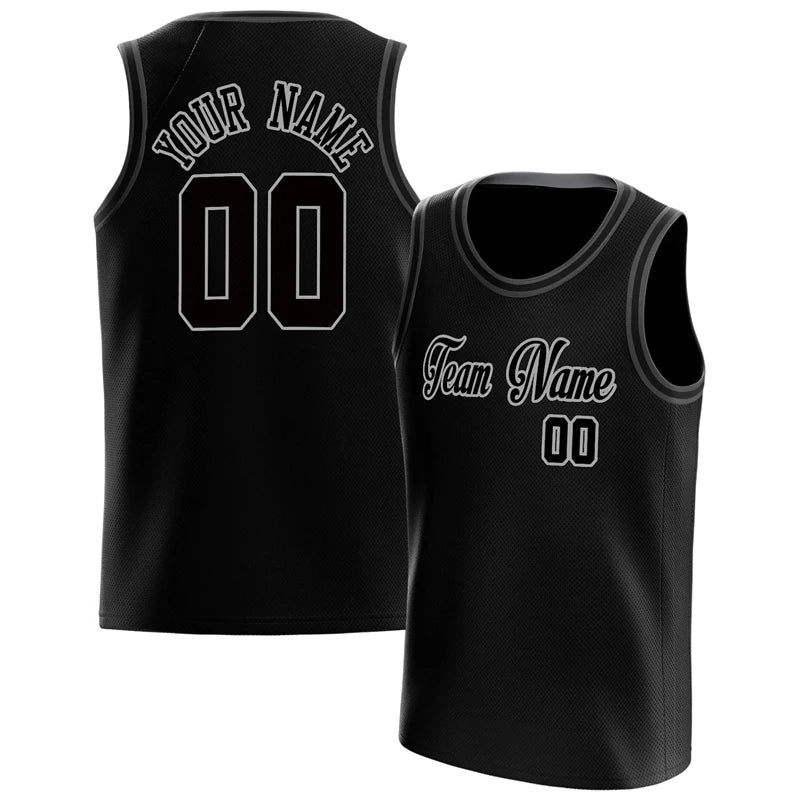 Fashion Black Basketball Tank Tops Summer Trend Custom Name Team Name Men Women Sports Vest Casual Oversized Team Uniforms Tops