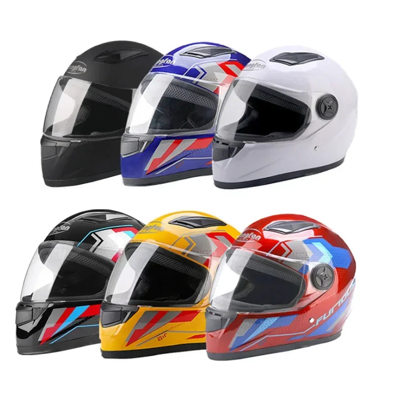 Motorcycle Helmet Adult Full Helmet Large Tail Wing of Locomotive Safety Helmet Men and Women