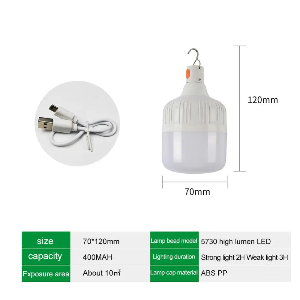 Z50 mixxar 100W Camping Light USB Rechargeable LED Light Emergency Bulb  Tents Lighting Camping Equipment Bulb Portable Lanterns