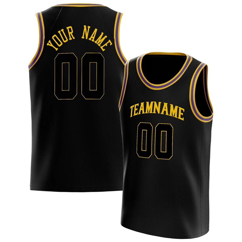 Fashion Black Basketball Tank Tops Summer Trend Custom Name Team Name Men Women Sports Vest Casual Oversized Team Uniforms Tops