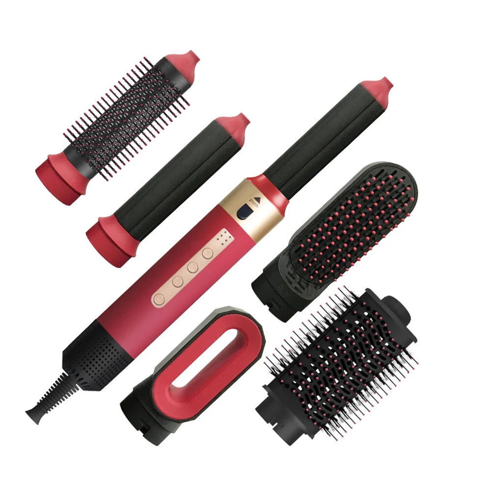 High Speed 110000rpm 6 in 1 Hair Dryer Professional Hair Styler Multi Curling Iron Hair Straightener Hot Air Brush Styling Tools