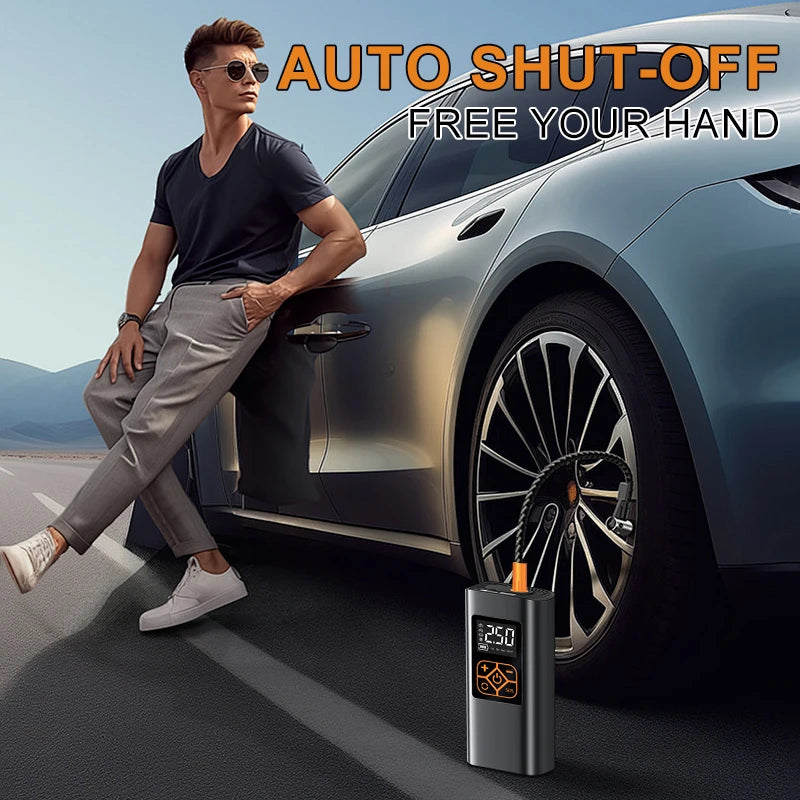 Car Tire Inflator 150psi Air Pump Portable Cordless Air Compressor Electric Air Injector For Motocycle Bicycle Balls Tyre Tools