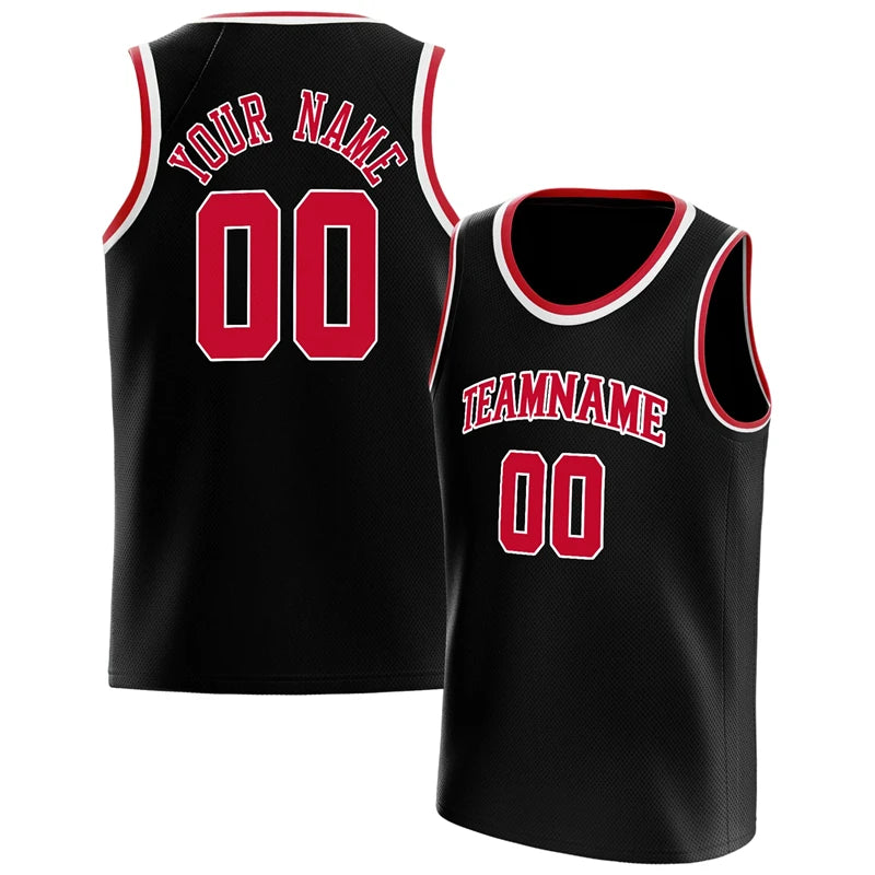 Fashion Black Basketball Tank Tops Summer Trend Custom Name Team Name Men Women Sports Vest Casual Oversized Team Uniforms Tops