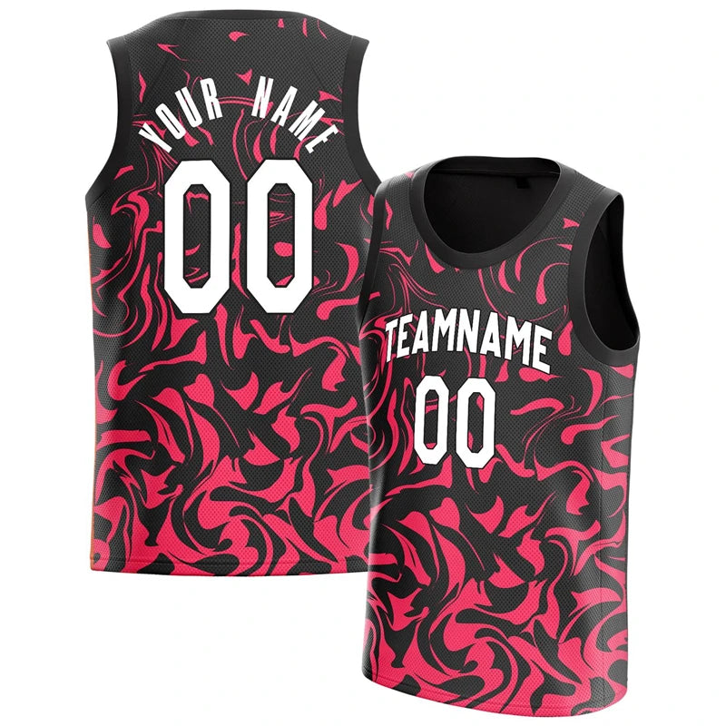Fashion Black Basketball Tank Tops Summer Trend Custom Name Team Name Men Women Sports Vest Casual Oversized Team Uniforms Tops