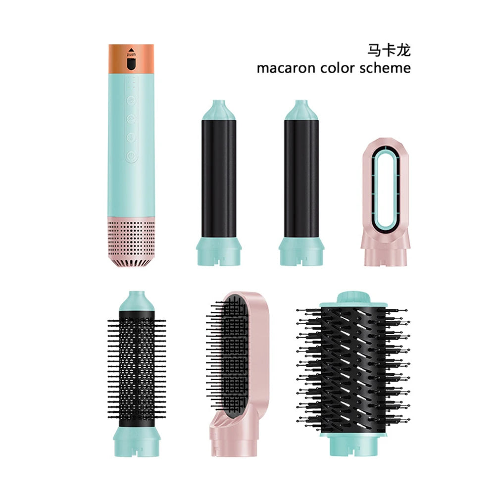 High Speed 110000rpm 6 in 1 Hair Dryer Professional Hair Styler Multi Curling Iron Hair Straightener Hot Air Brush Styling Tools