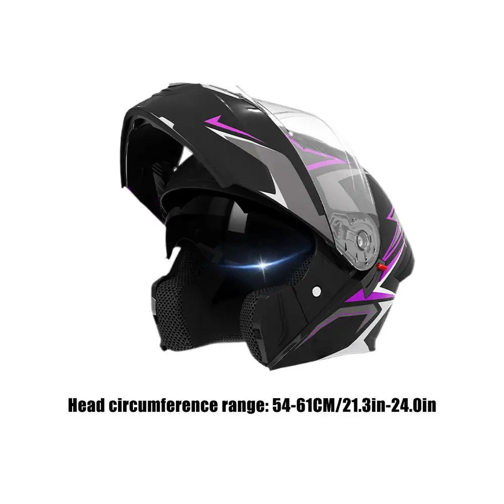 Adult Motorcycle Helmet Motorcycle Open Face Helmet Double Visor Protective Gear Headgear For Racing Street Riding Sportbike
