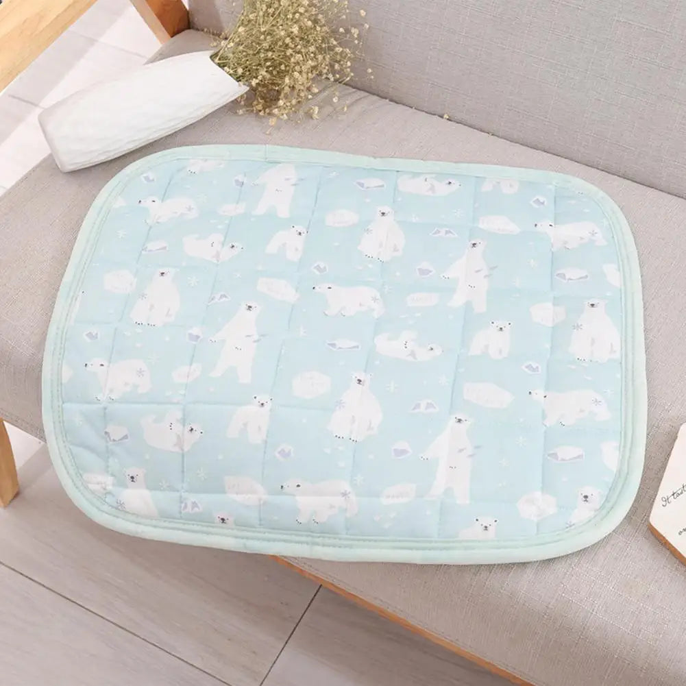 Summer Pet Ice Silk Mat Cat Dog Cooling Pad Mattress Sleeping Pad Washable Sofa Breathable Pet Dog Bed Pet Supplies