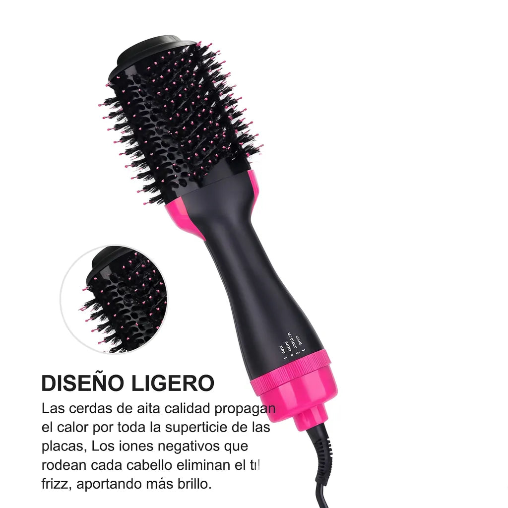 Cepillo Multiusos 3 en 1, alisa, seca y peina rápidamente, con tecnología anti-frizz