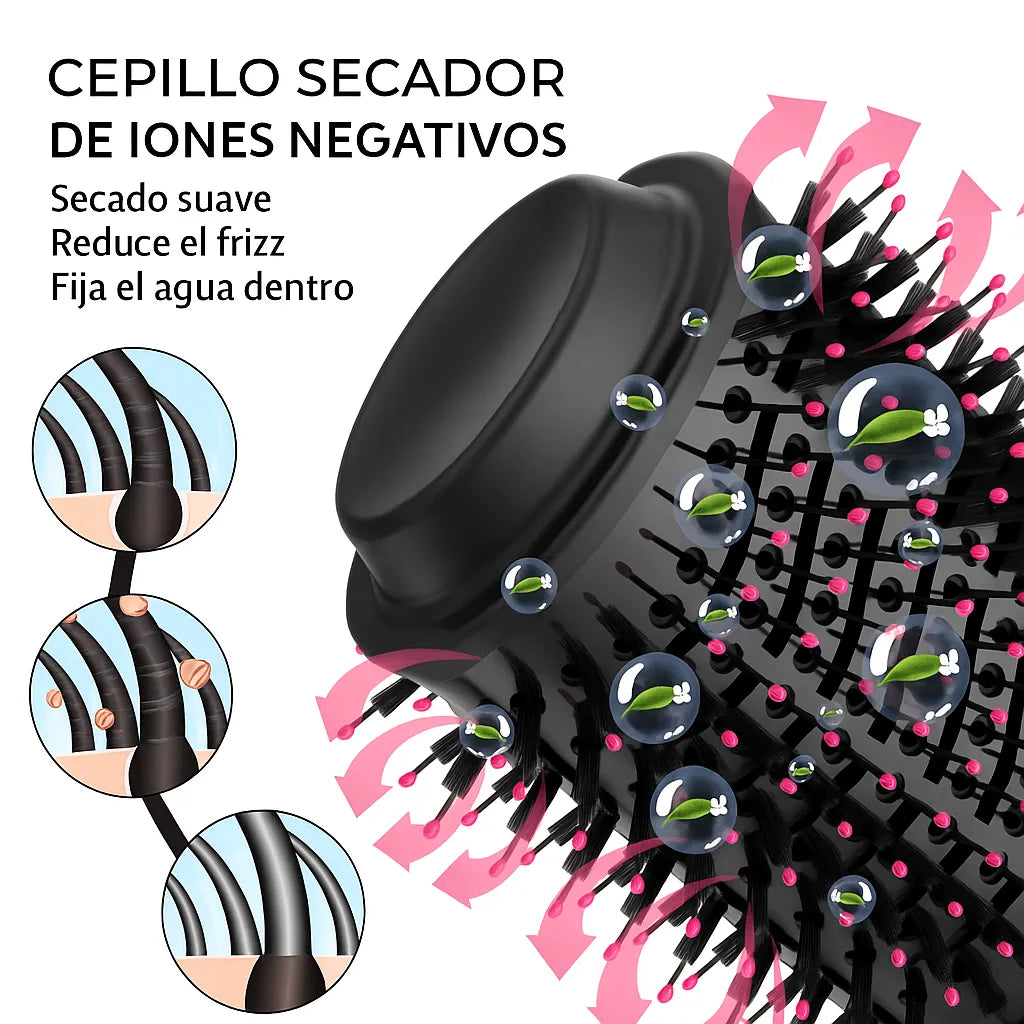 Cepillo Multiusos 3 en 1. Seca, alisa y peina en un solo paso, eliminando el frizz en pocos minutos