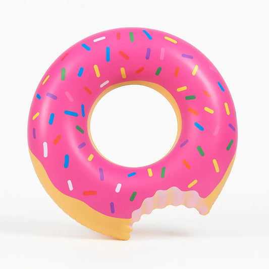 Rosquilla inflable color rosa | 79cm x 45cm
