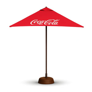 Sombrilla Cuadrada 1.80mt Exterior Jardin Bar Reforzada Rojo Coca Cola